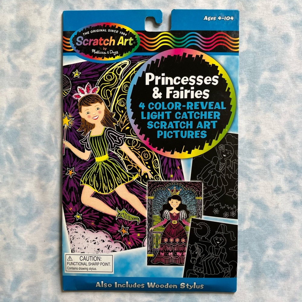 Melissa & Doug Scratch Art: Princesses & Fairies activity craft kit - BRAND NEW